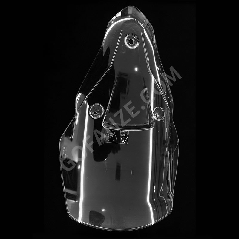 Moule d'injection transparent pour pare-brise de moto